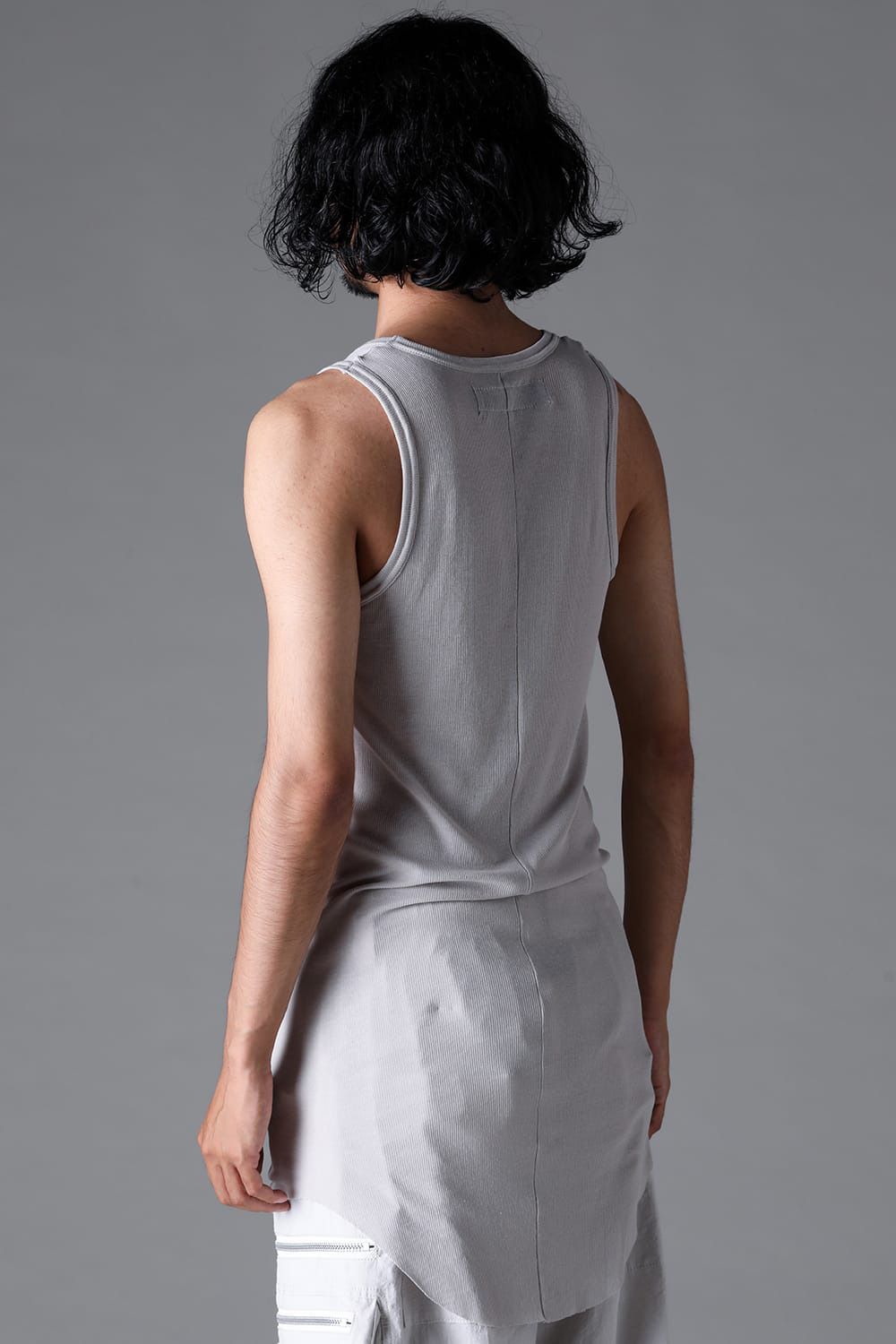 ラウンドリブタンクトップ / RIB TANK / ストーン / ag-1924-1
