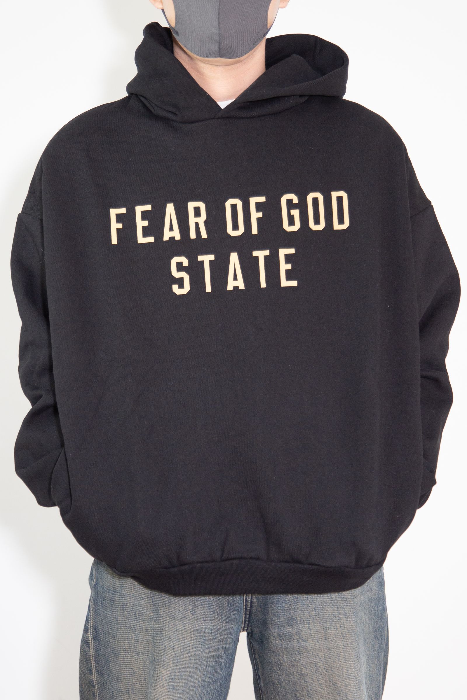 FOG ESSENTIALS - 24FW STATE LOGO SWEAT HOODIE / ダークヘザー