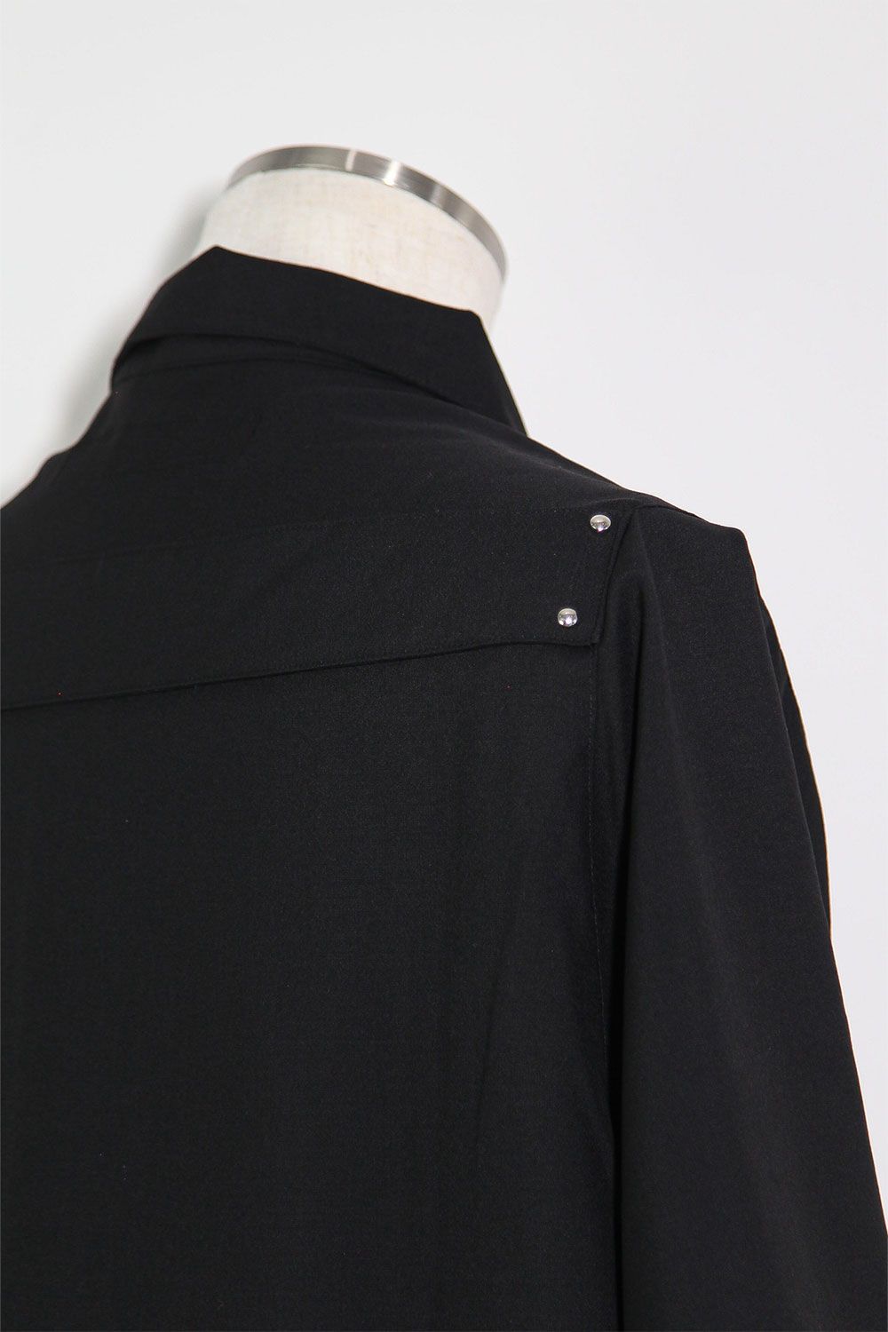 サマーウールハーフスリーブシャツ / Summer Wool Half Sleeve Shirts / ブラック / ag-11040