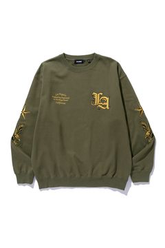 VARSITY CREWNECK SWEATSHIRT / オリーブ