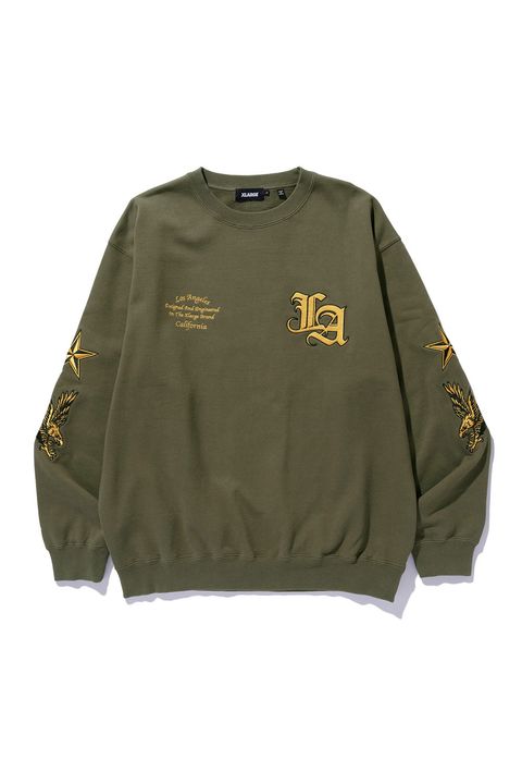 VARSITY CREWNECK SWEATSHIRT / オリーブ