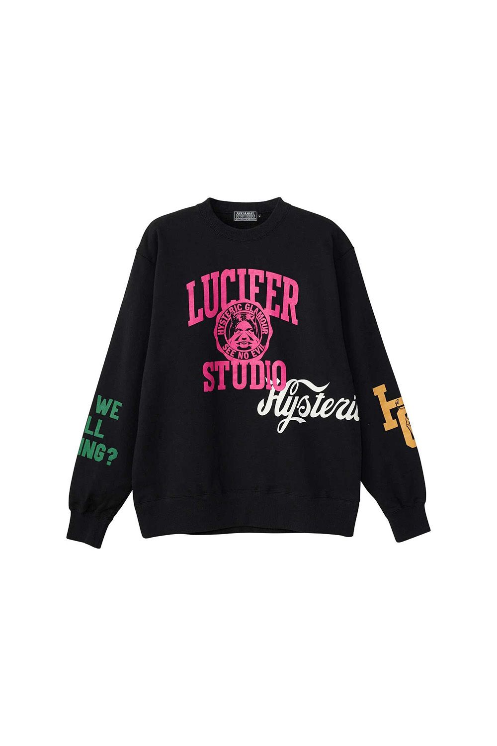 2025AWヒステリックグラマー スウェット【LUCIFER STUDIO】黒L HYSTERIC GLAMOUR - LUCIFER STUDIO スウェット / ブラック | Tempt