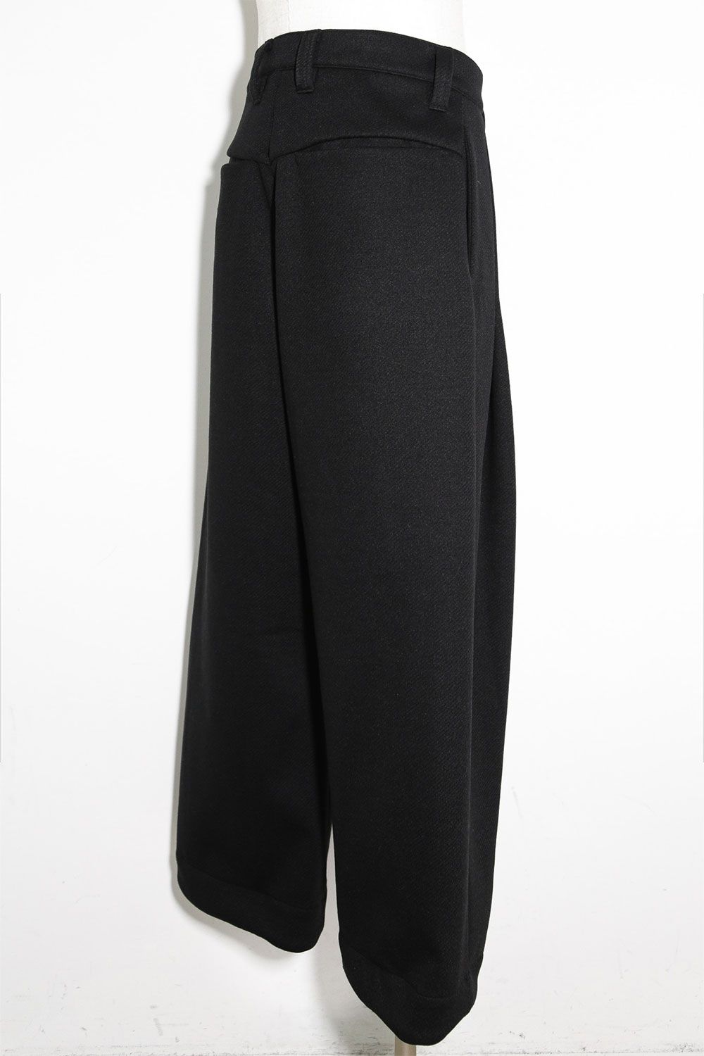 ニットタックワイドパンツ / Knitted Tuck Wide Pants / ブラック / ag-10032-2