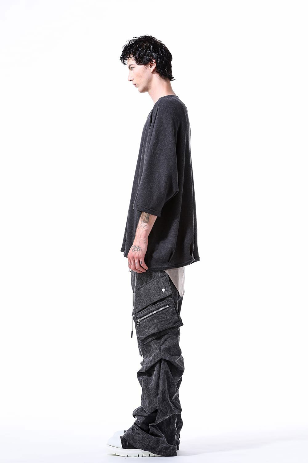 ワッフルドルマンTシャツ / Waffle Dolman Tee / ブラック