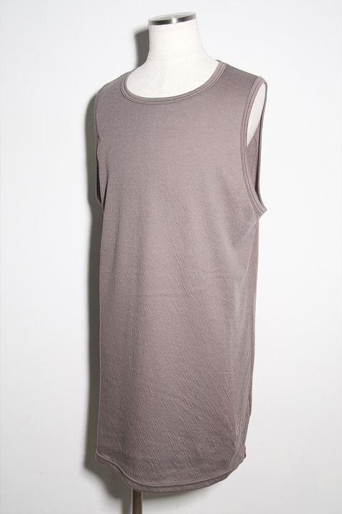Double Gauze Long Tank Top / グレー