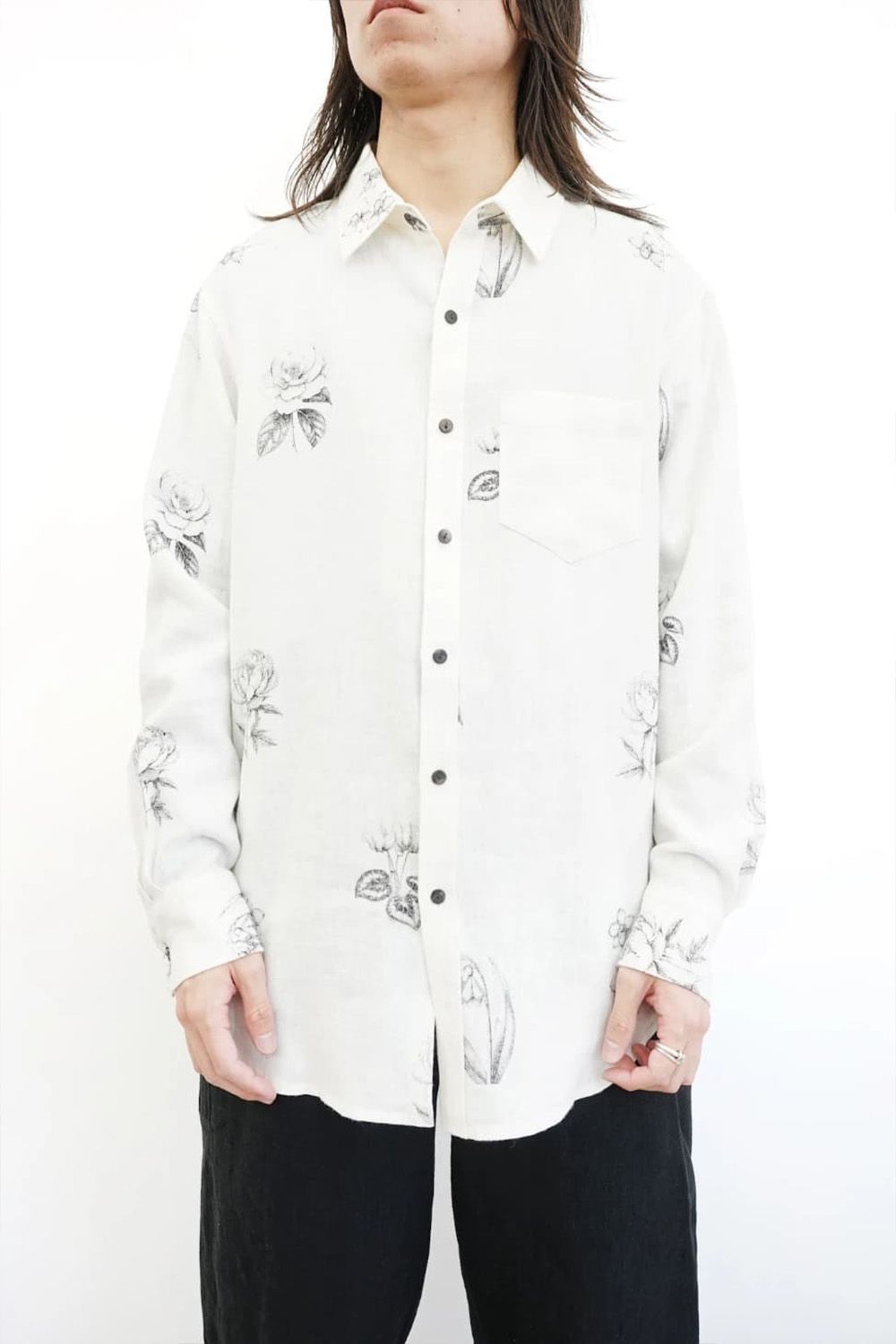 Botanical Print Dress Shirt