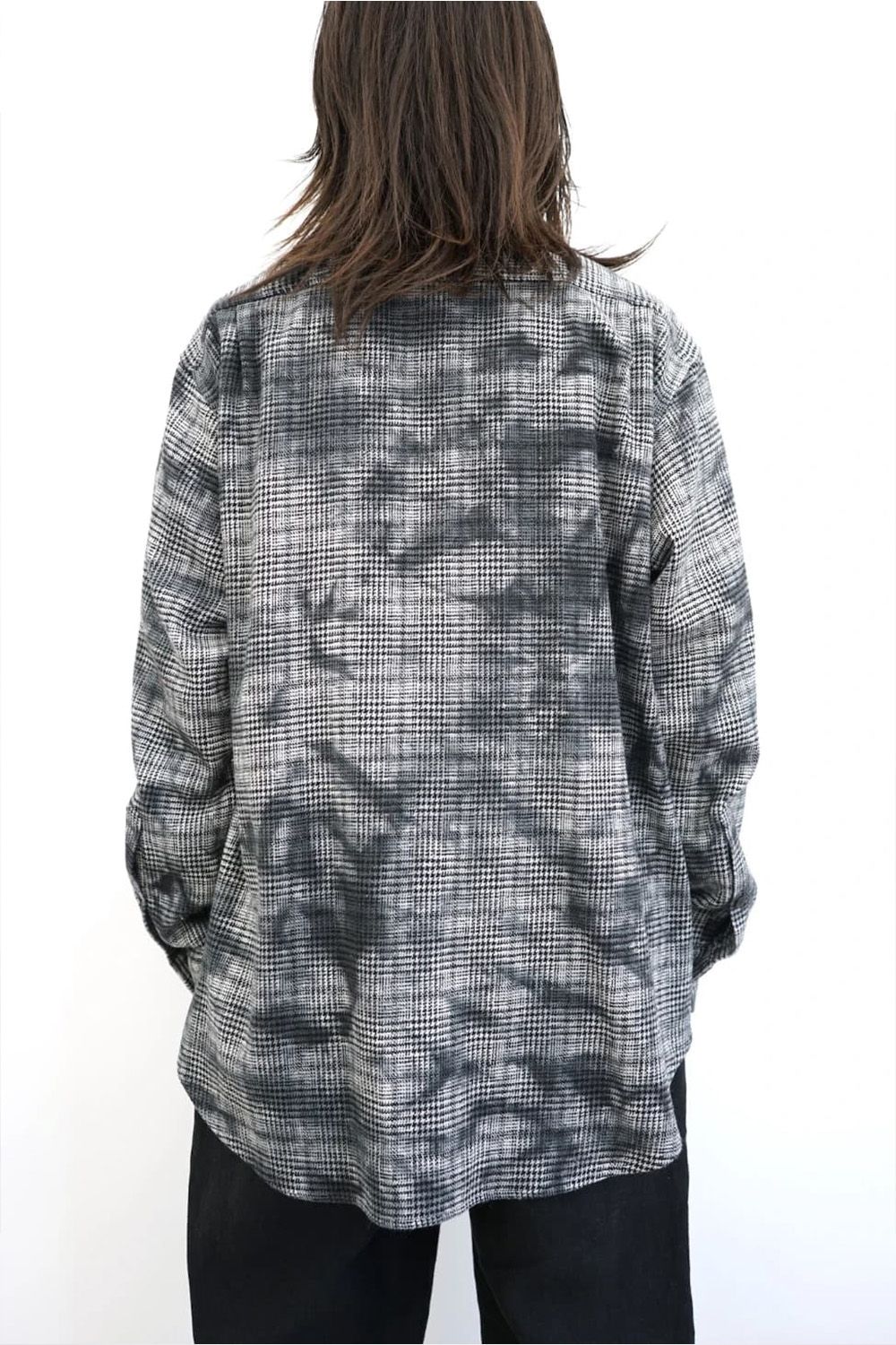 Unevenly Dyed Houndstooth Dress Shirt