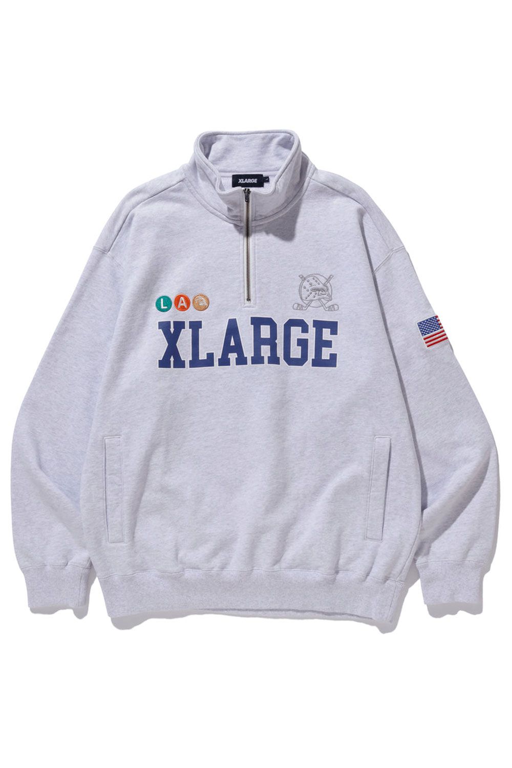 XLARGE - [ラスト1点 サイズL] HOCKEY HALF ZIP SWEATSHIRT