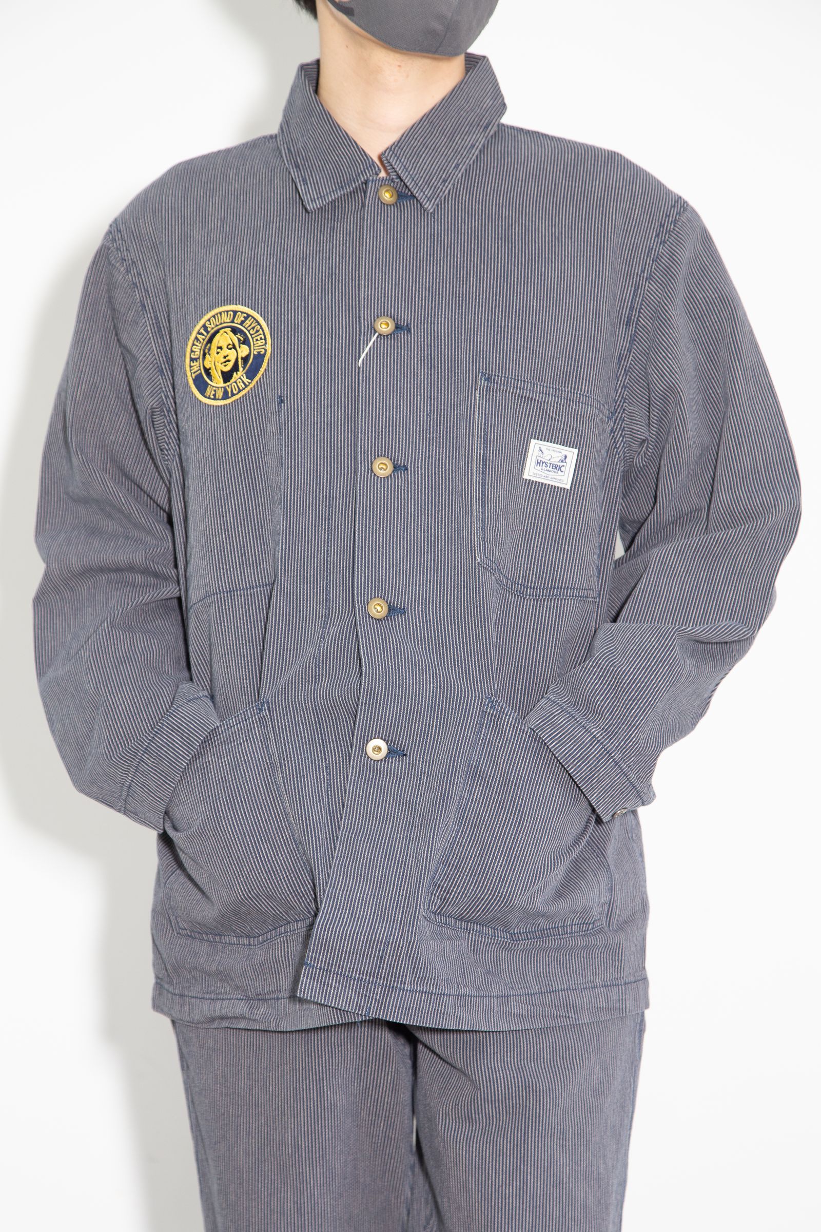 HYSTERIC ECHO DREAM刺繍 カバーオールジャケット / インディゴ