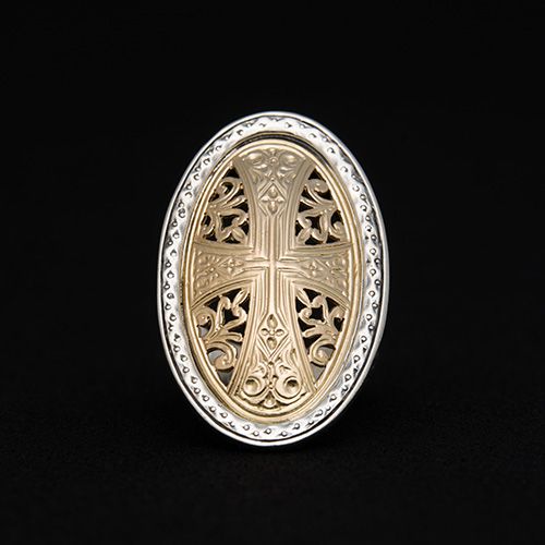 Garden Shadows Cross Pattern Ring / GR107