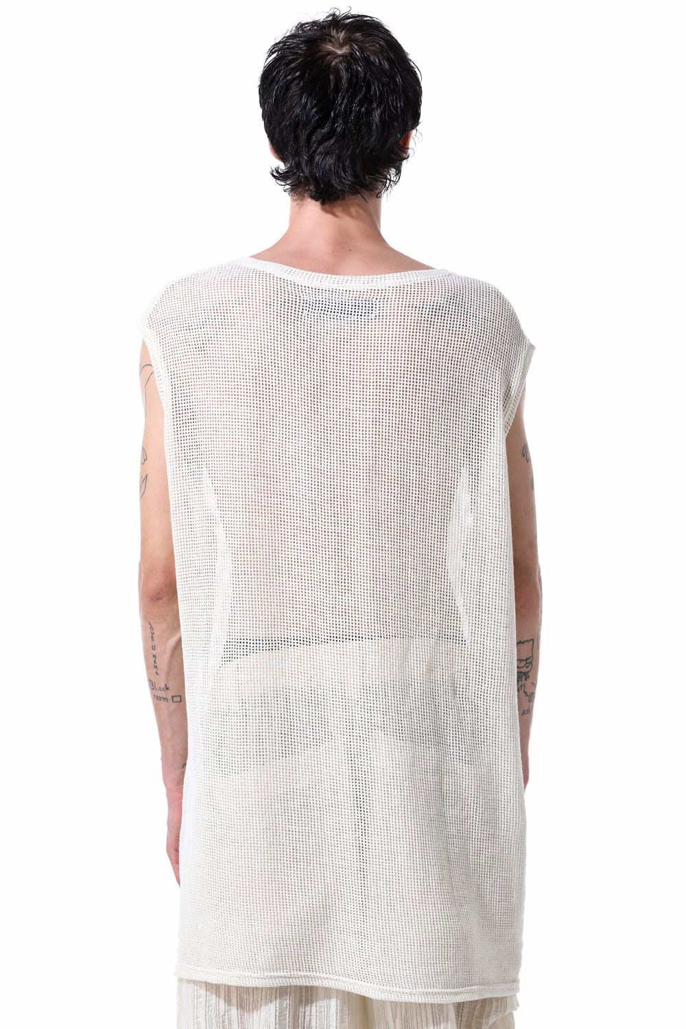 メッシュニットタンクトップ / Mesh Knit Tank Top / アイボリー / ag-11100