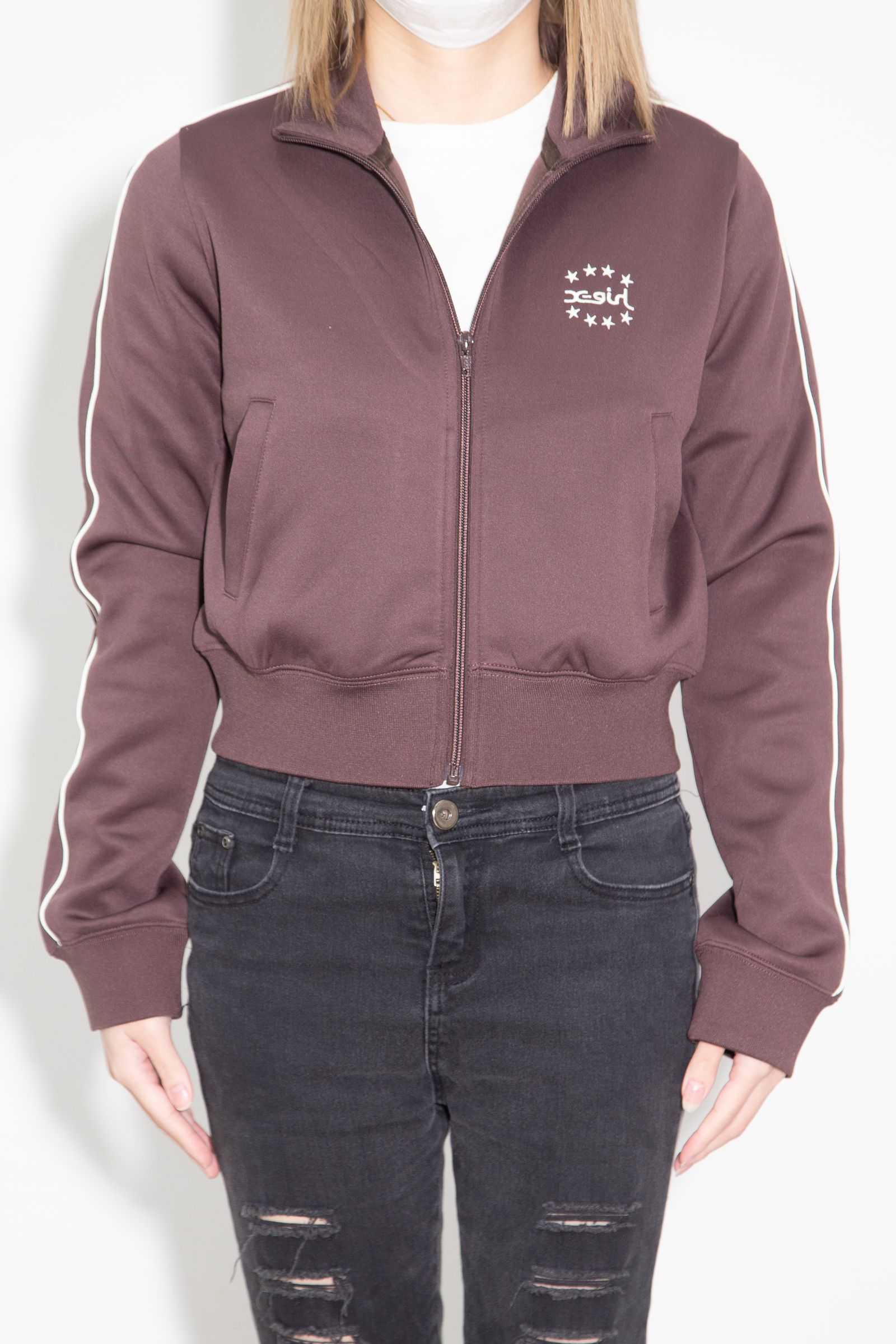 ［ラスト1点 サイズM］STAR AND FACE COMPACT TRACK JACKET / ブラウン