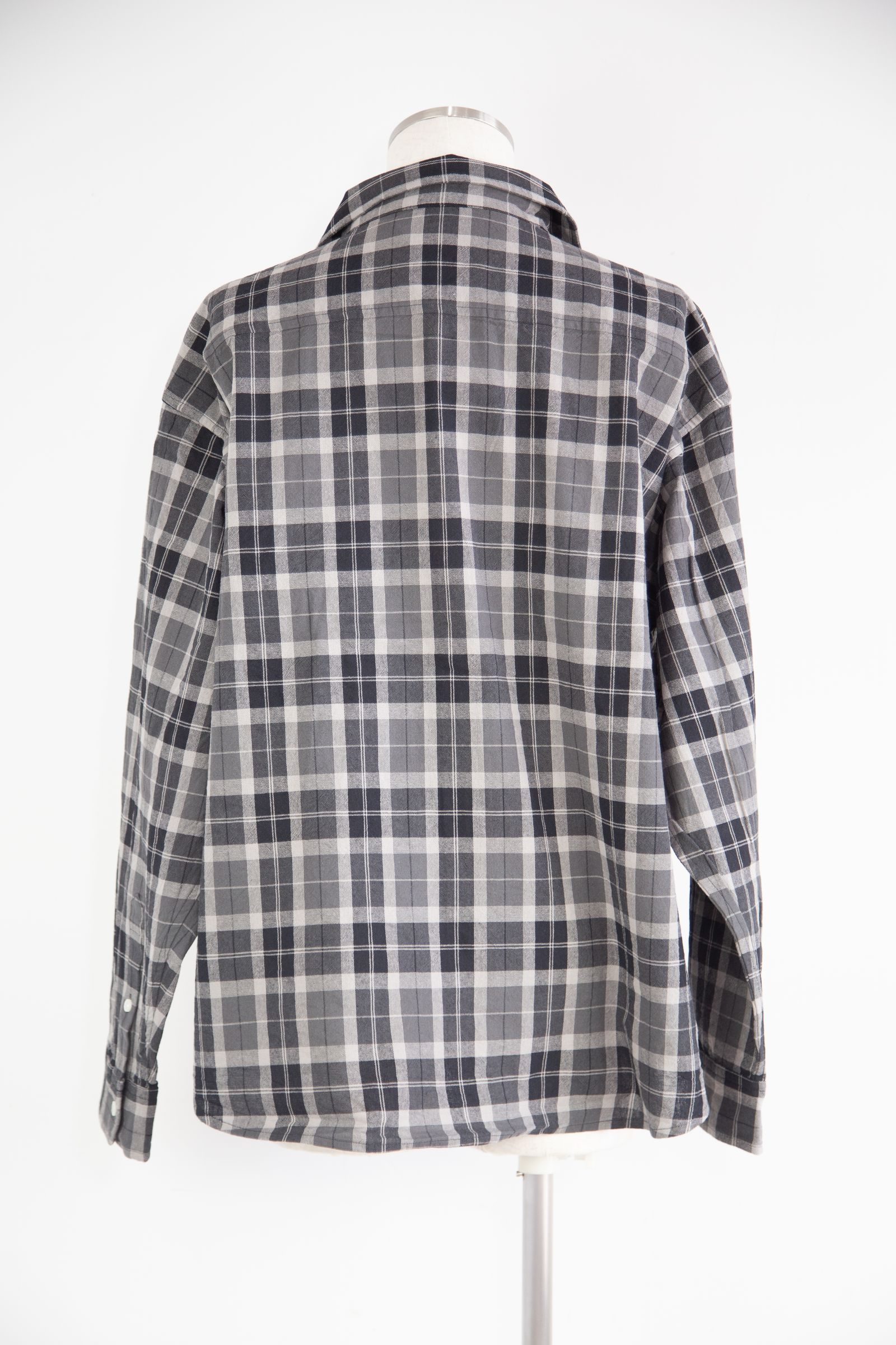 PLAID L/S SHIRT / グレー