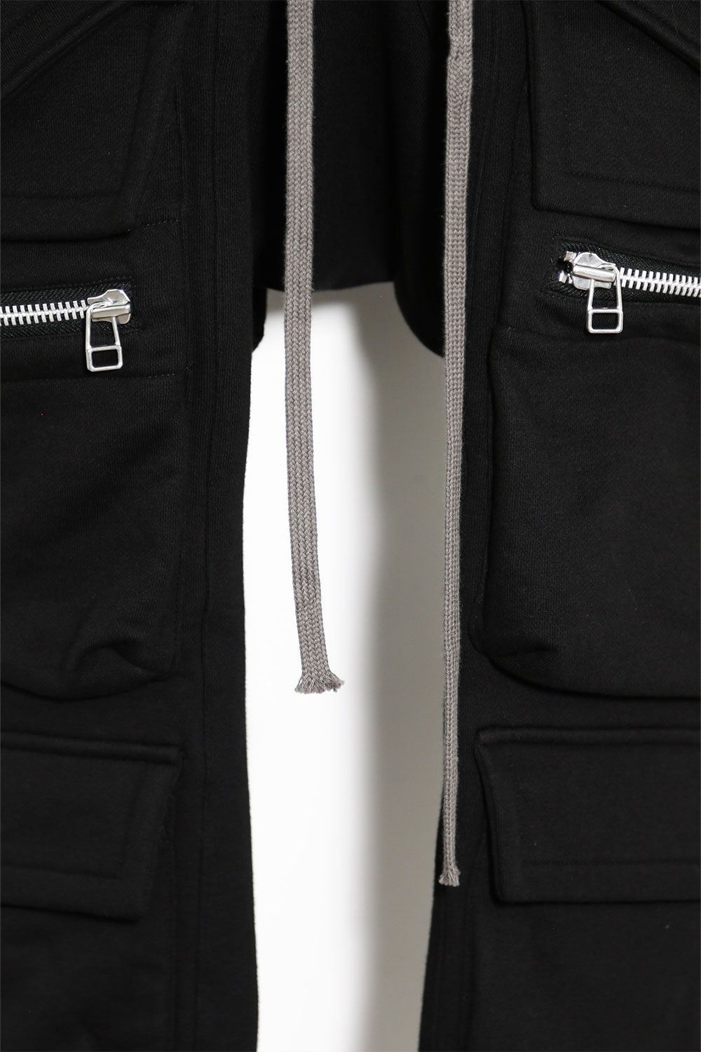 ベルトカーゴサルエルスウェットパンツ / Belt Cargo Sweat Sarouel Pants / ブラック / ag-8026