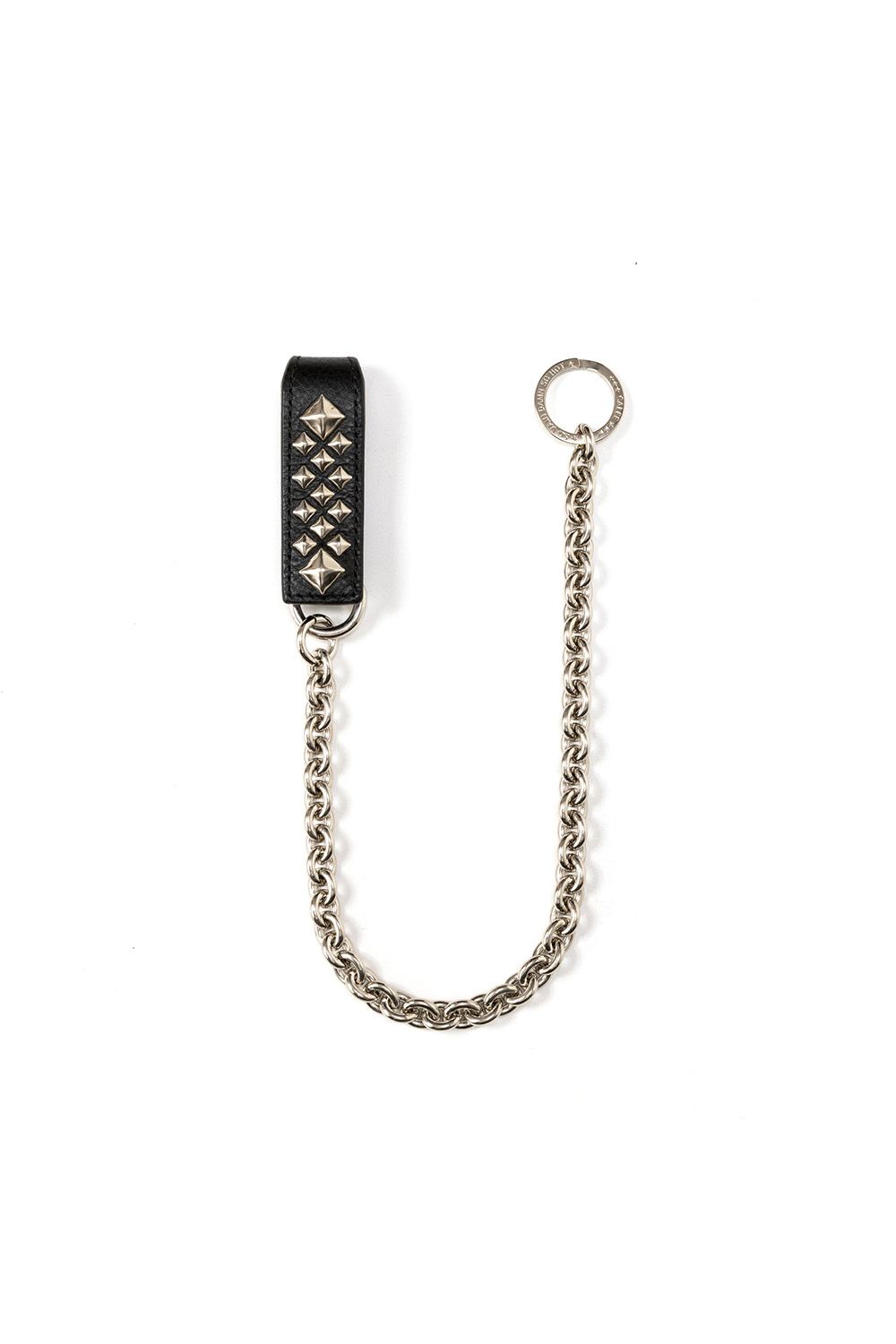 STUDS LEATHER WALLET CHAIN / ブラック