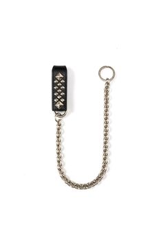 STUDS LEATHER WALLET CHAIN / ブラック