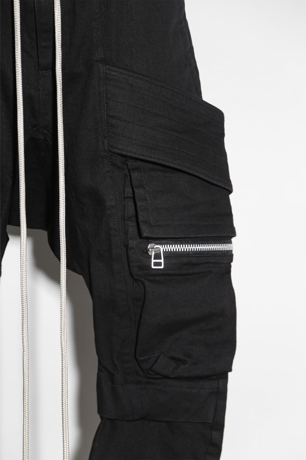 サルエルカーゴスキニーデニム / Denim Cargo Sarouel Skinny / ブラック / ag-6036-1