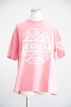 PUFF PRINT COTTON T-SHIRT ICECREAM / ディープピンク