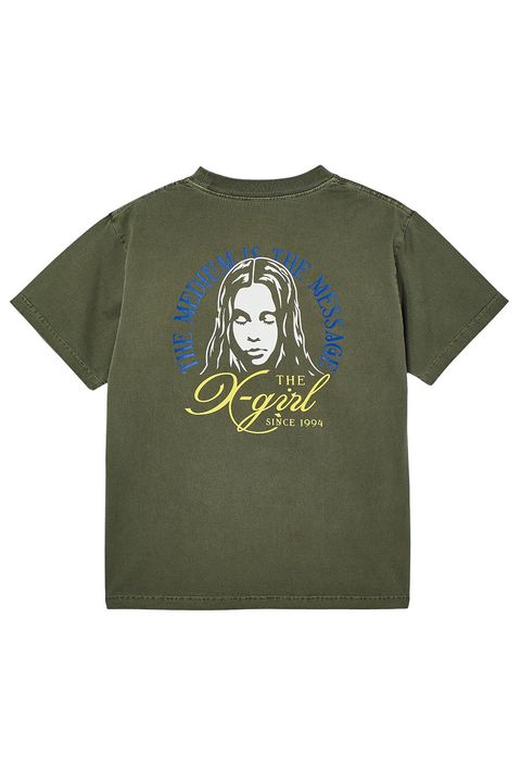 ［ラスト1点 サイズM］FADED TRI-COLOR FACE S/S TEE / オリーブ