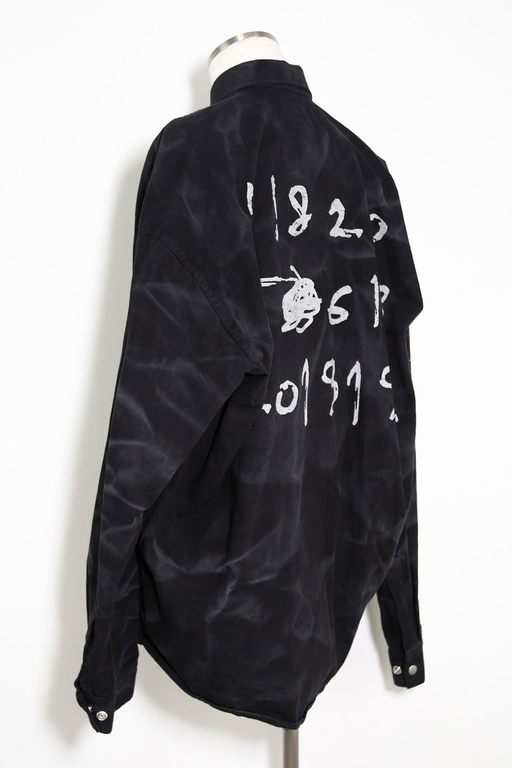 ヴィンテージ染めオーバーサイズシャツ / Vintage Dyed Cocoon Shirts / ブラック