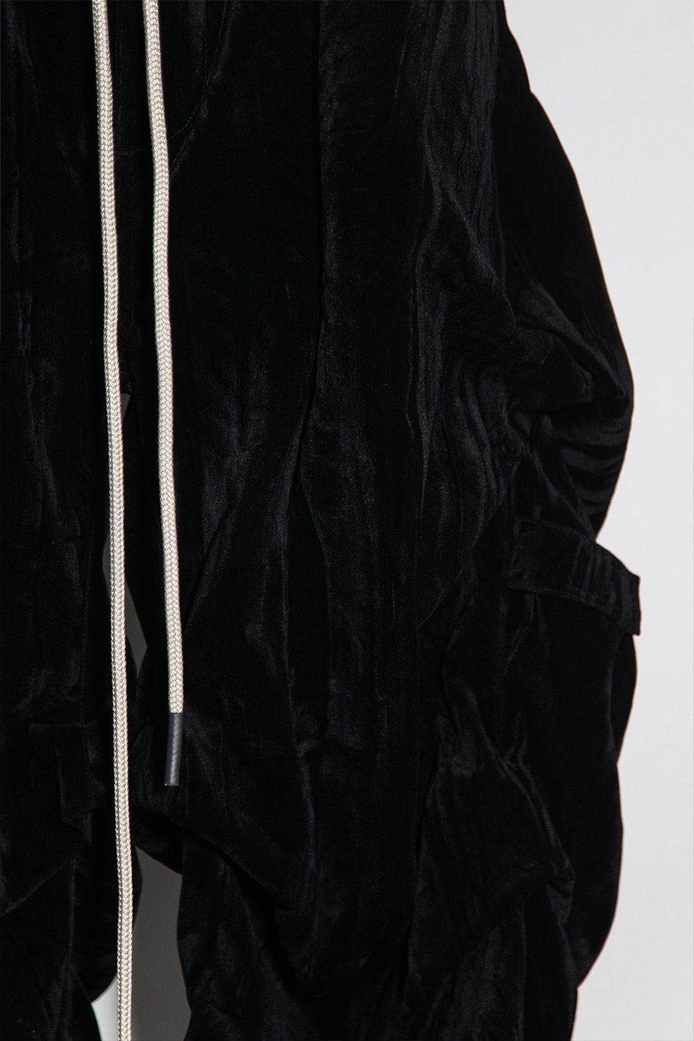 ベロアタックワイドパンツ / TUCK WIDE PANTS / ブラック / ag-12035-1