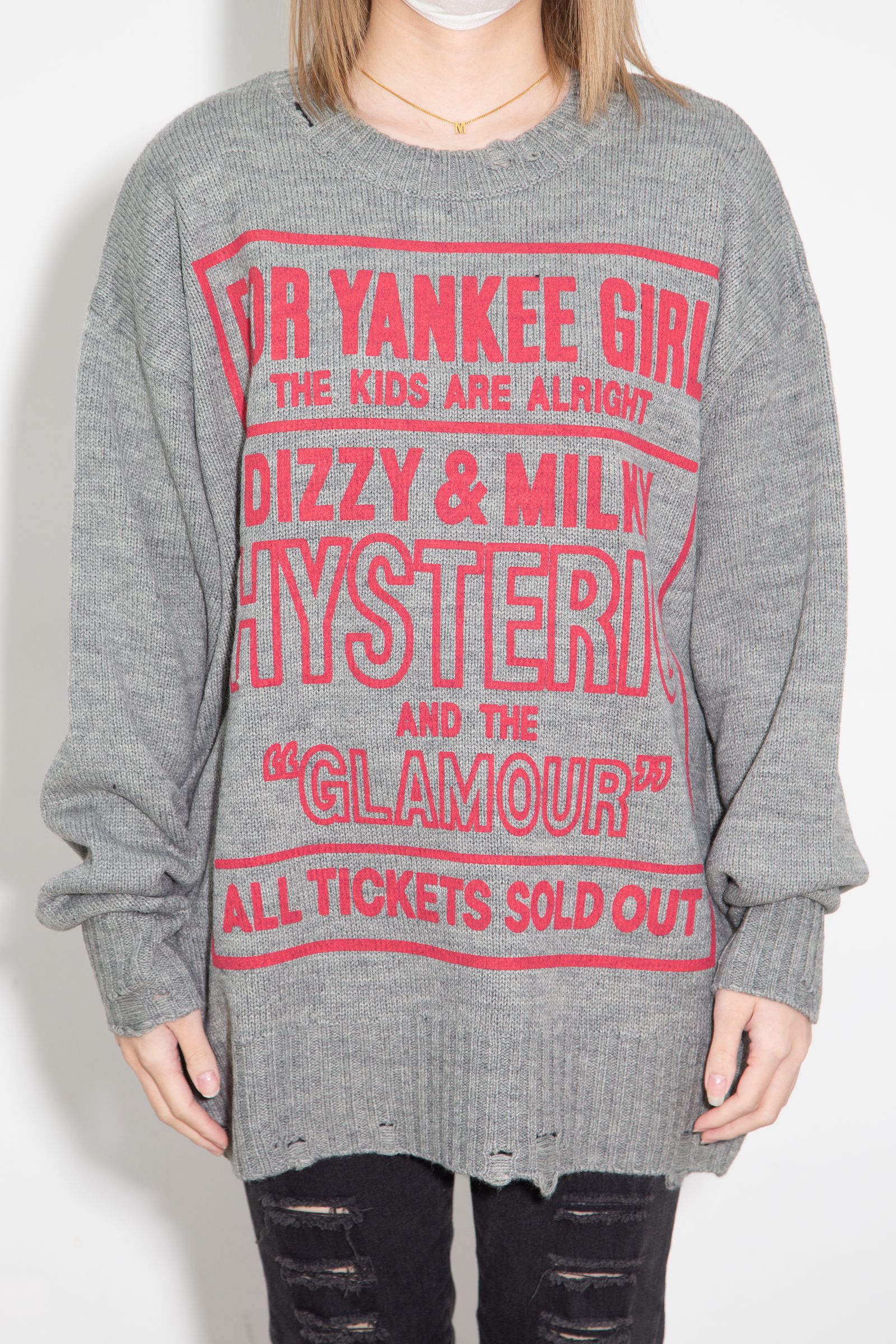 ［ラスト1点］DIZZY&MILKY クラッシュセーター / グレー