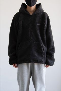 22FW FLEECE HALF ZIP HOODIE JACKET / アイアン