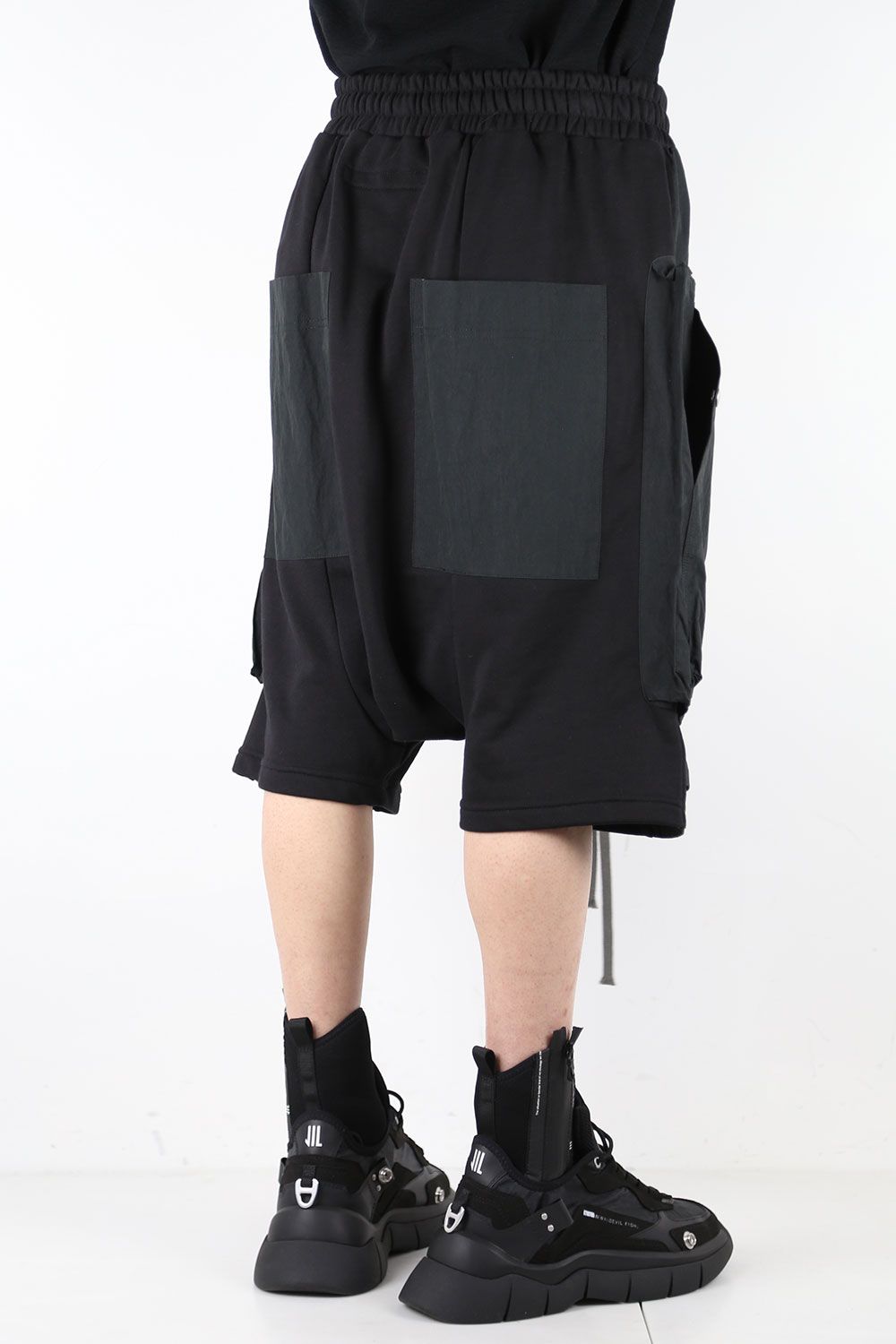 ミリタリーサルエルショーツ / MILITARY SAROUEL SHORTS / ブラック