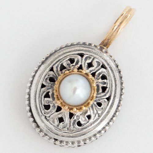 Garden Shadows Small Oval Pendant / GP006