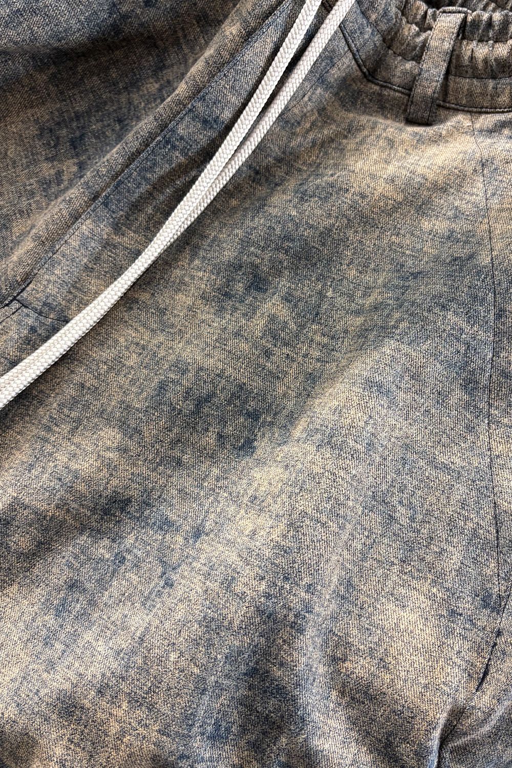 [ラスト1点 サイズ2] BLENDED SHADES DENIM TUCK BOOTS CUT PT / スチールブルー