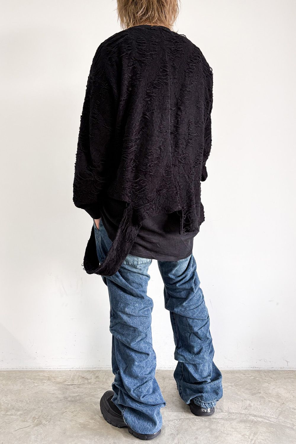 デニムタックスリムバギーパンツ / Denim Tuck Slim Baggy Pants / ブルー / ag-8060