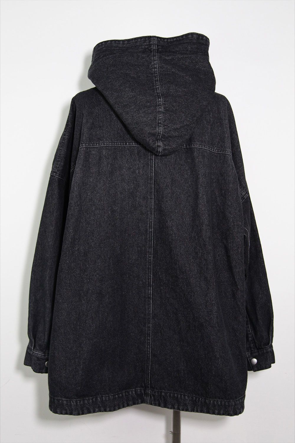 ヴィンテージデニムブルゾン / VintageDenim Hoodie Blouson / ブラック / ag-8030