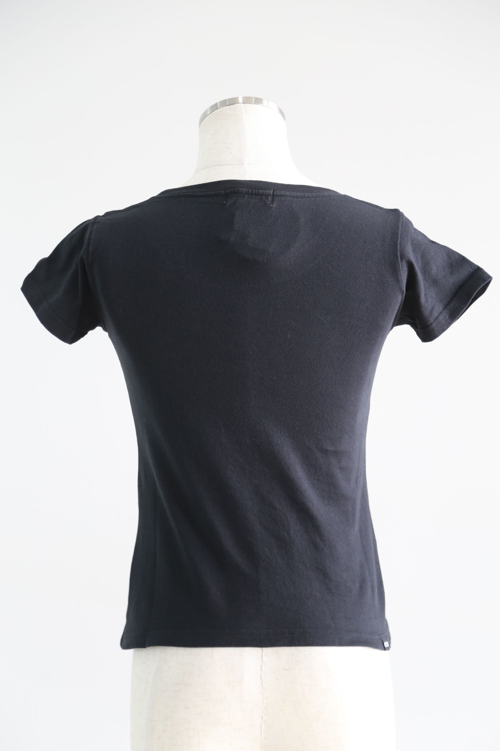 ヒスグラ　チビT 半袖Tシャツ ブラック SMOKING GIRL チビTシャツ（Tシャツ/カットソー）｜HYSTERIC