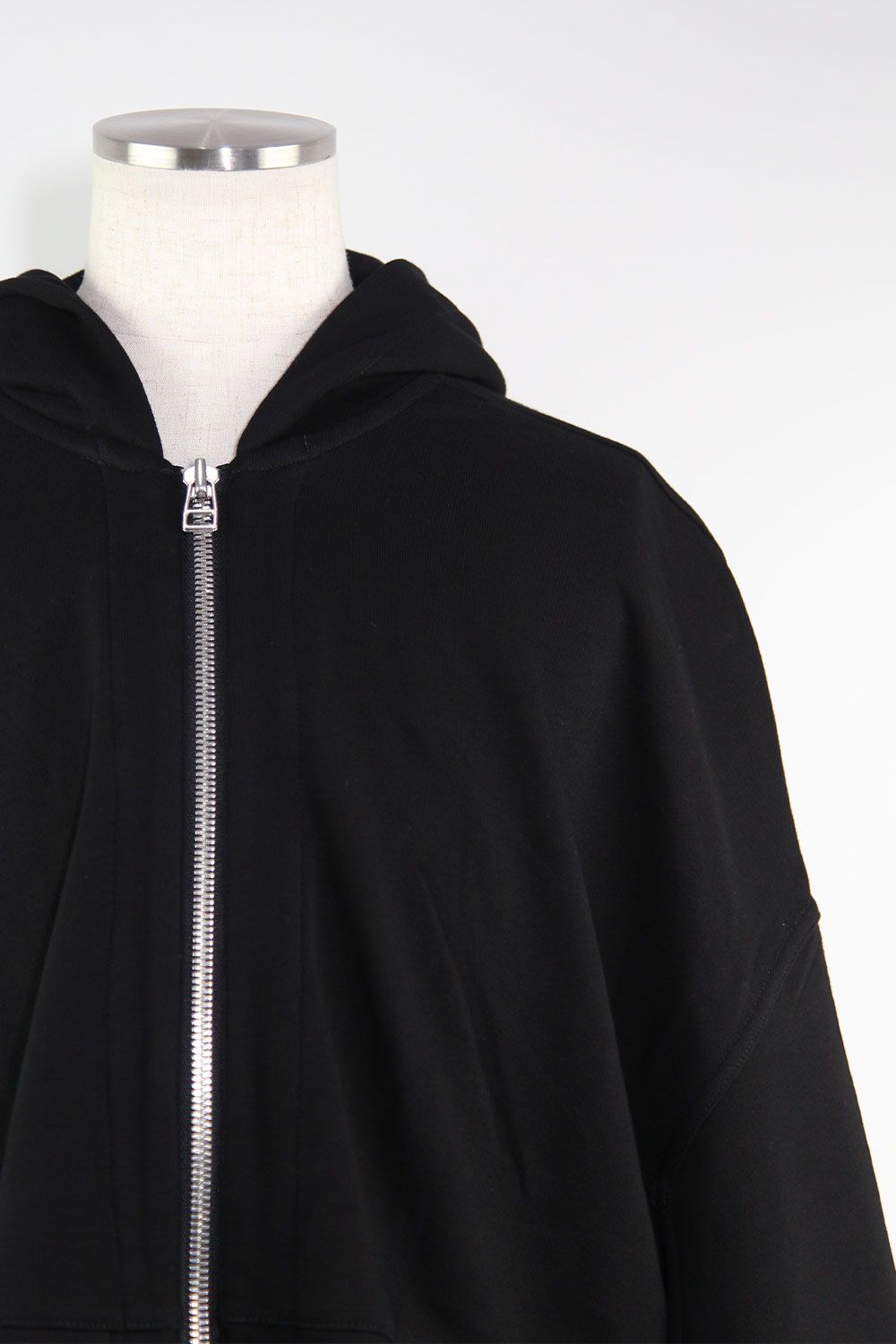 スウェットドルマンジップフーディ / Sweat Dolman Zip Hoodie / ブラック