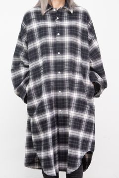 FM MONDO RADIO チェックシャツワンピース / ブラック