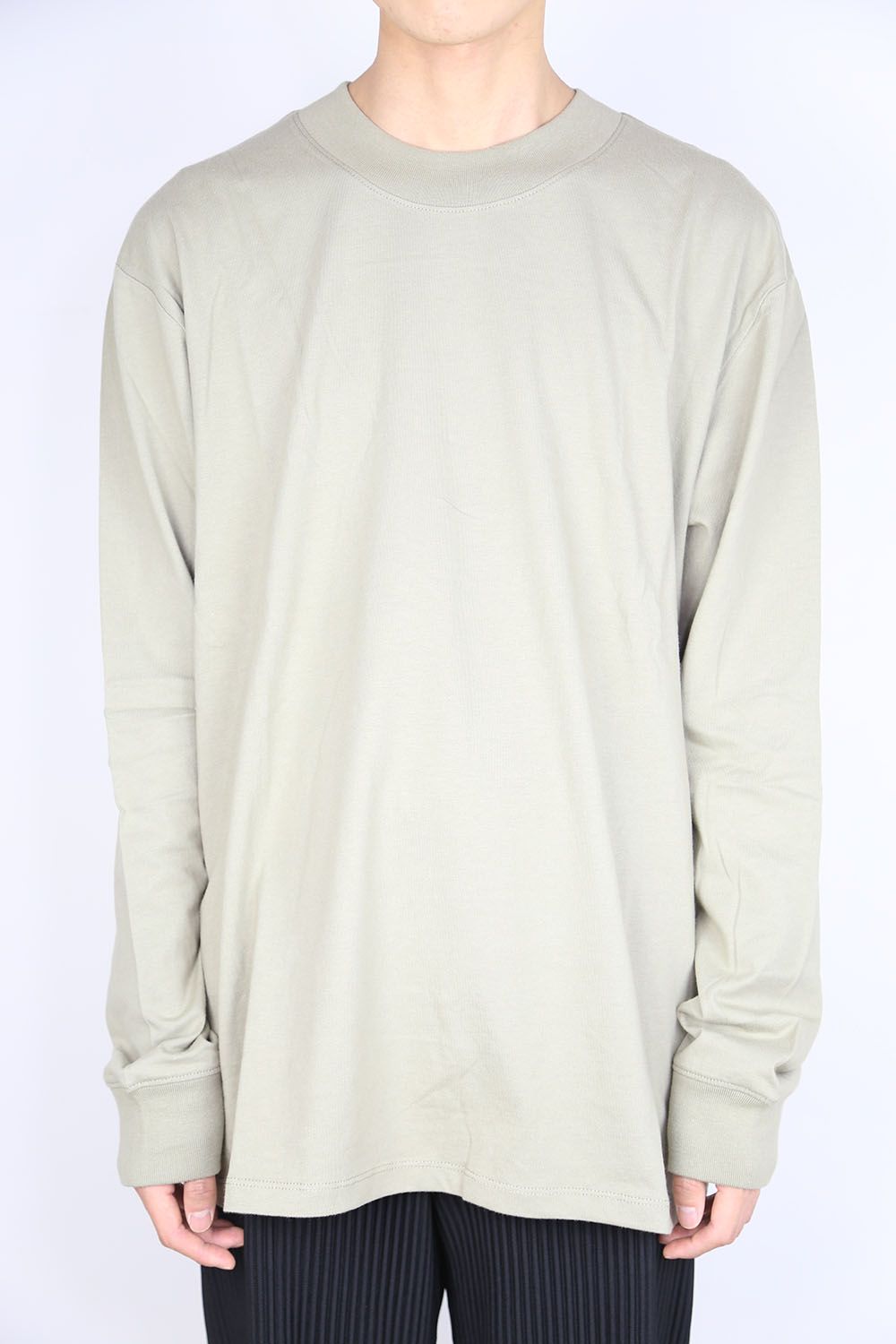 21SS BACK LOGO L/S TEE (RUBBER) / モス
