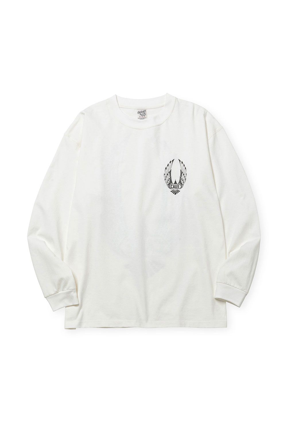 [ラスト1点 サイズL] VINTAGE TYPE WING LOGO L/S TEE ＜NATURALLY PAINT DESIGN＞ / ホワイト