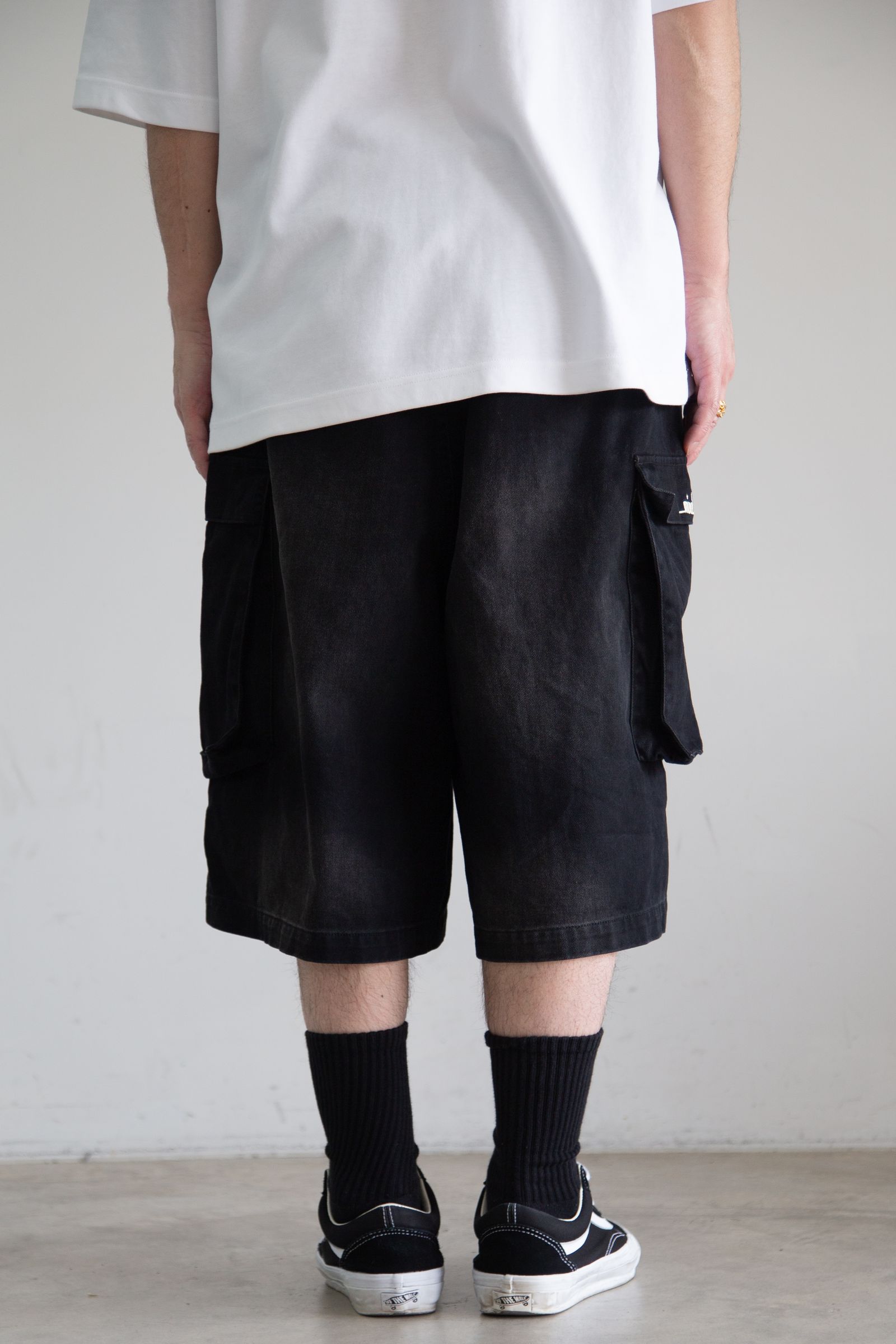[ラスト1点 サイズ1] Faded Cargo Baggy Shorts / ブラック