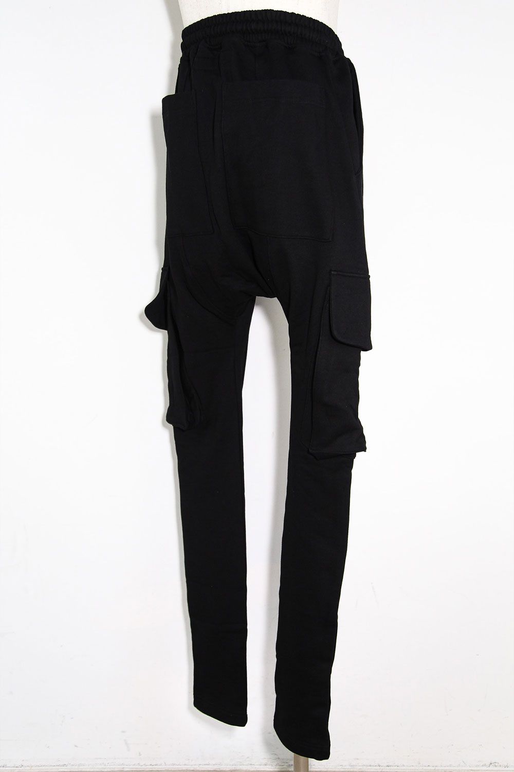 サルエルカーゴスキニースウェットパンツ / Sweat Cargo Sarouel Skinny / ブラック / ag-10047