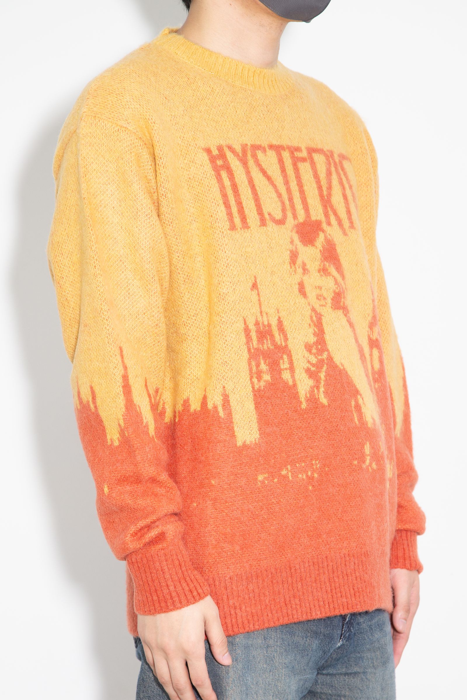 LONDON CALLINGジャカード セーター / オレンジ