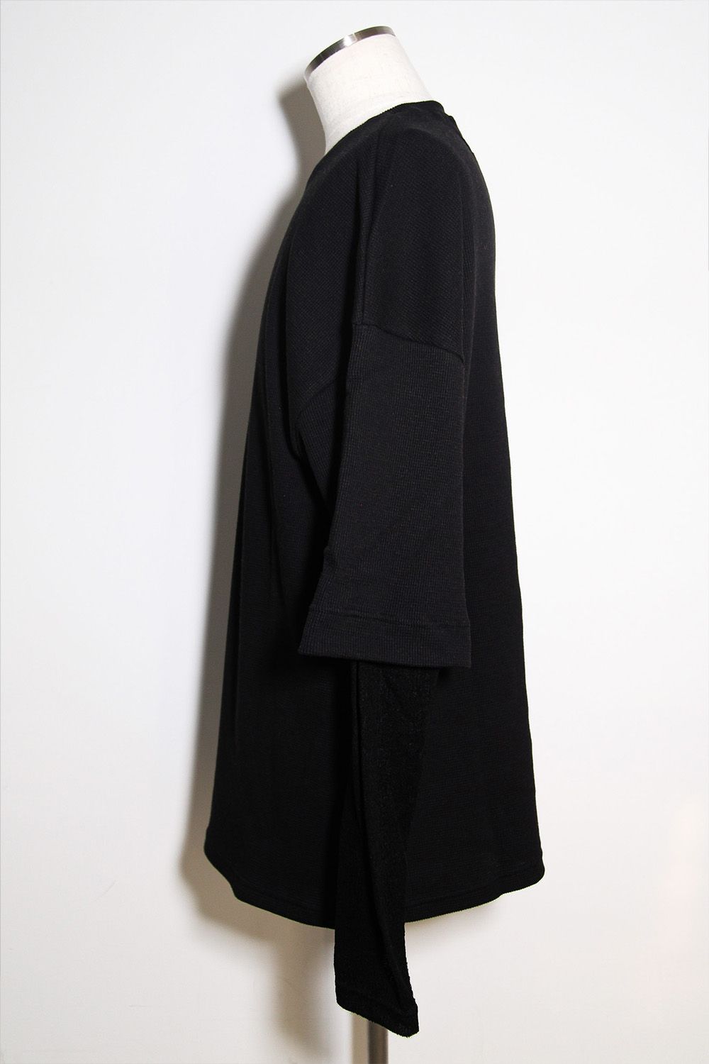 [ラスト1点 サイズ2] LAYERED CREW NECK TOP / ブラック / ag-12111
