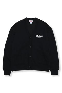 CUTRATE LOGO EMBROIDERY SWEAT CARDIGAN / ブラック×ホワイト