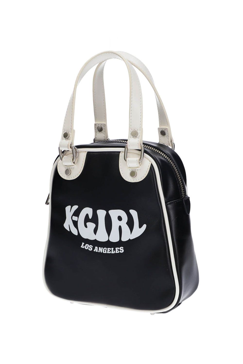 X-girl - [ラスト点] FAUX LEATHER 2WAY BOSTON BAG / ブラック | Tempt