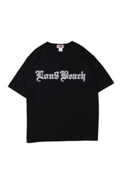 LONG BEACH CA LOGO DROP SHOULDER S/S -T-SHIRT / ブラック