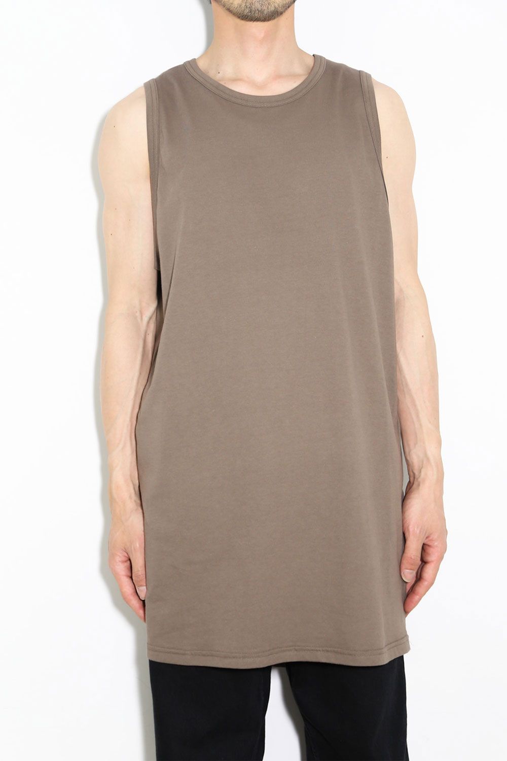 ロングタンクトップ / Long Tank Top / ブラウン / ag-6083-1