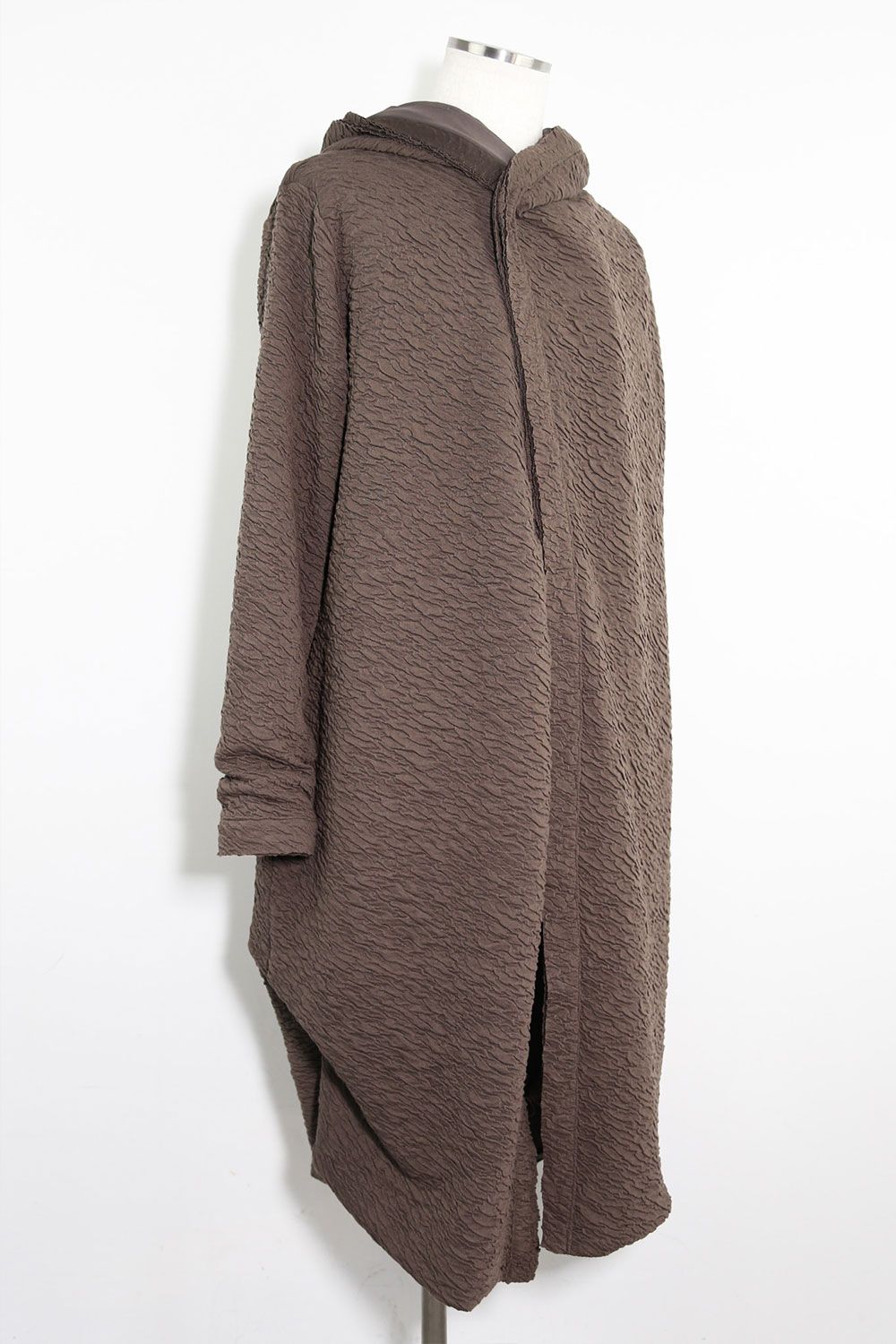 ［ラスト1点 サイズ3］LONG CARDIGAN 223-304 / シボ加工ロングカーディガン / ベージュ