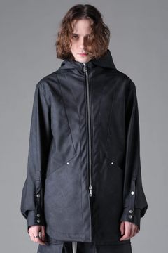 Vegan Leather Hoodie Blouson