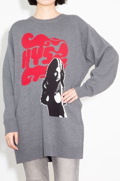 FLAME WOMAN編込 ワンピース / トップグレー