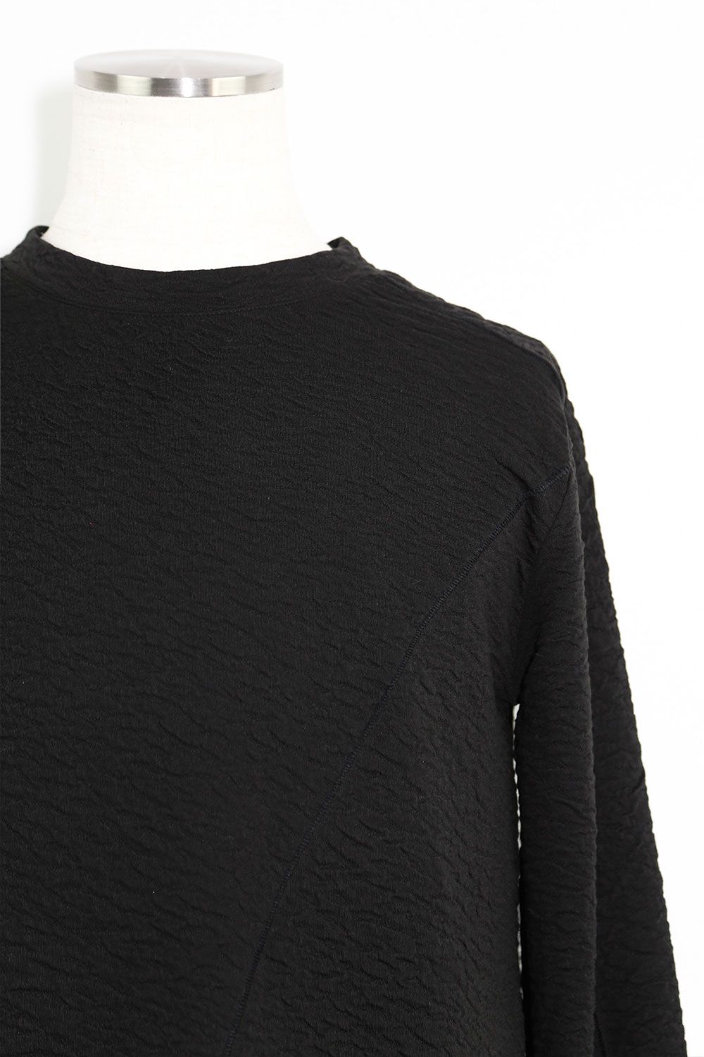 LONG SLEEVE T-SHIRT 223-301 / シボ加工ロングスリーブTee / ブラック