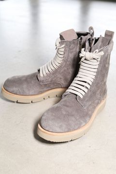 サイドジップレースアップブーツ / Laced Boots / ベージュ / ag-6081